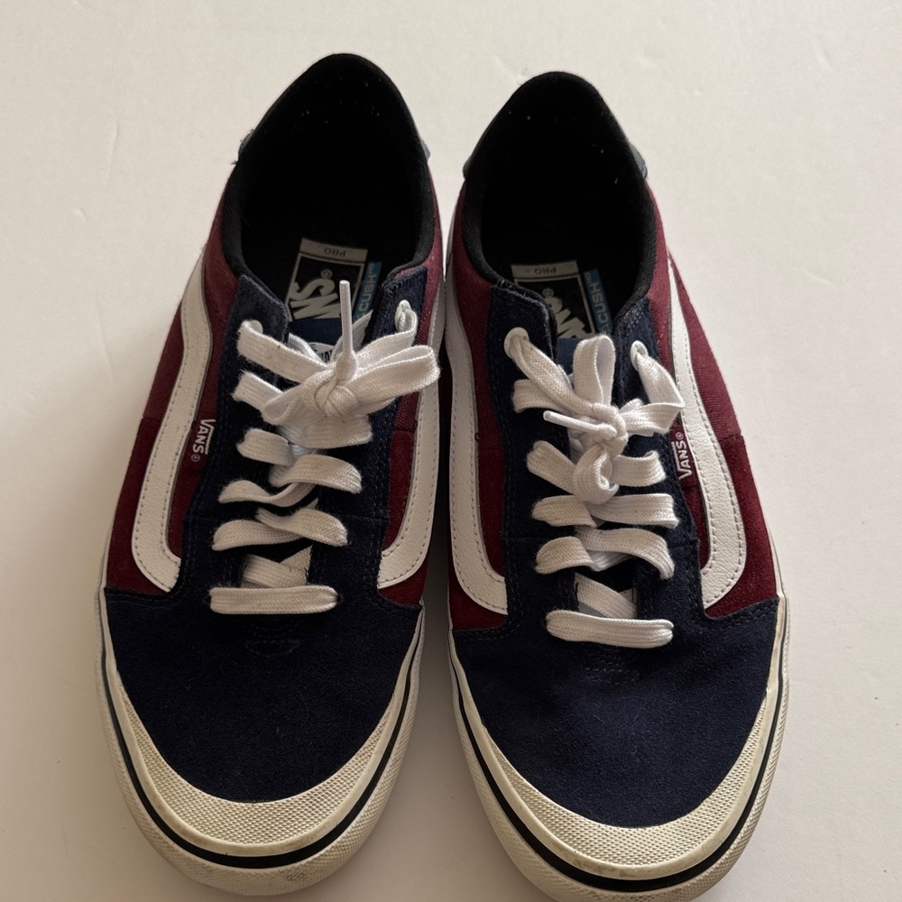 Vans Men's Navy and Burgundy Sneakers
